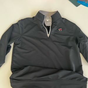 Peter Millar Georgia Bulldog kids Quarter zip size Youth Large